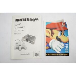 Nintendo 64 Instruction Booklet Player Guide Consumer Information